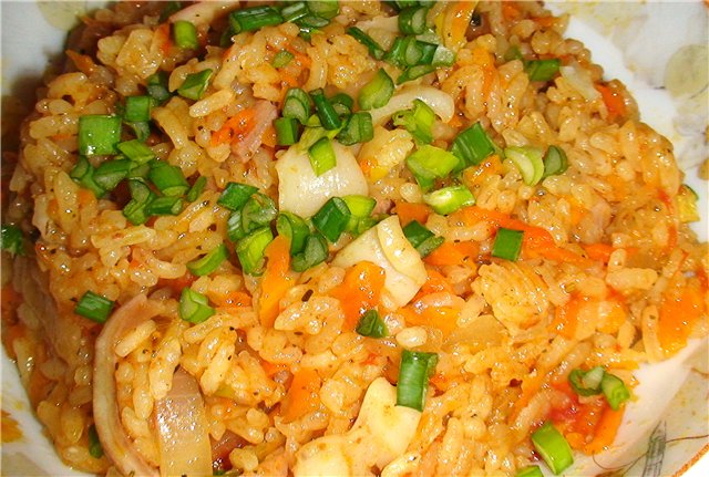 Плов с морепродуктами