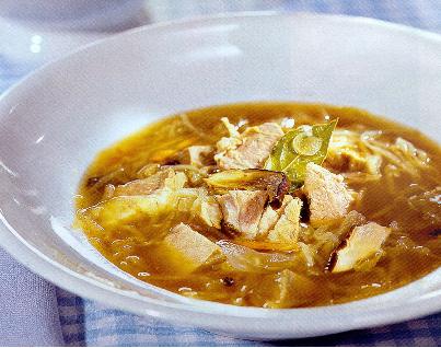 Щи из квашеной капусты с грибами