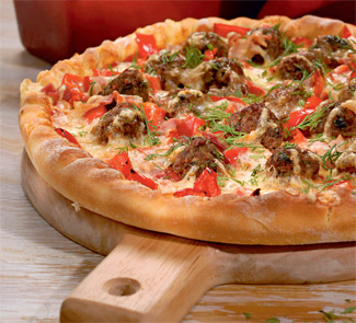 Пицца с мясными шариками