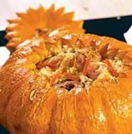 Цыпленок, запеченный в тыкве