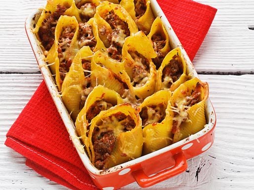 Конкильони с куриным фаршем на 14 февраля