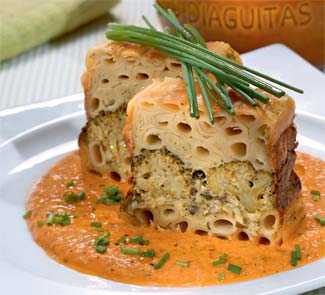 Макаронная запеканка с брокколи