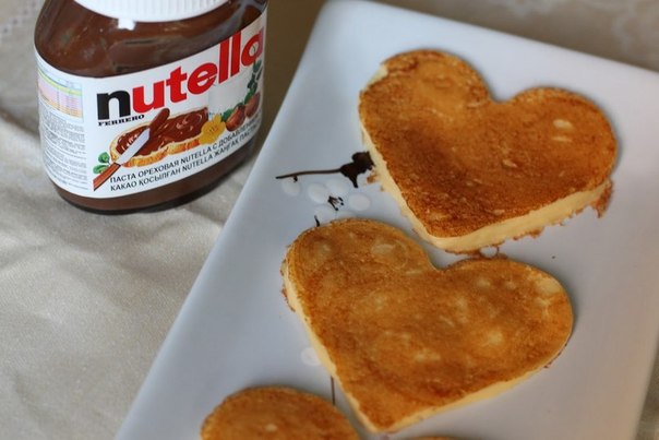 Оладьи-сердечки на 14 февраля