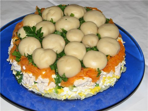 Грибная поляна салат