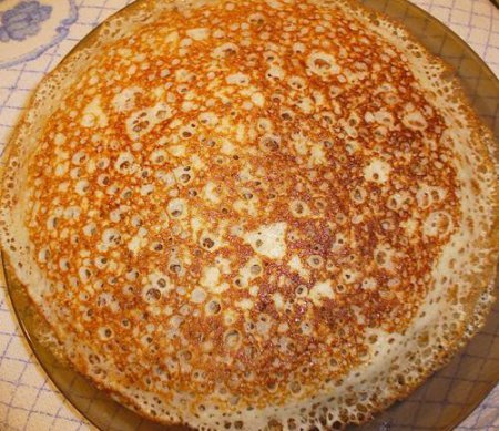 Блинчики на молоке с дырочками