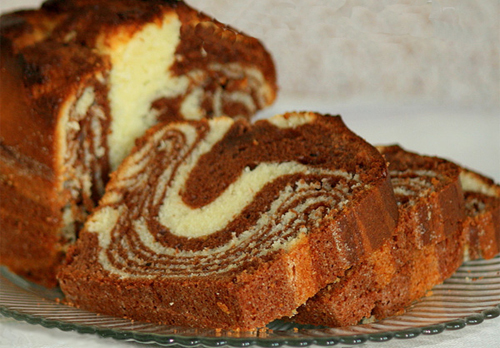 Кекс «Мраморный» в микроволновке