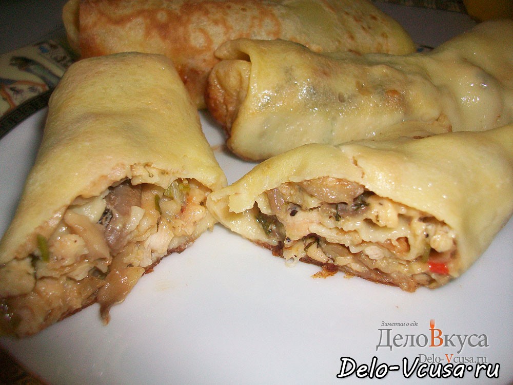 Блинчики с начинкой из курицы