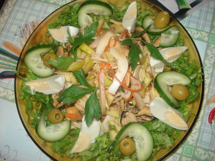 Ризотто с копчеными мидиями