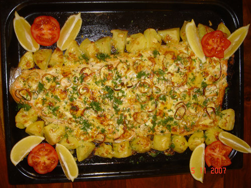 Шницель из лосося по-экзотически