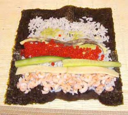 Суши с креветками