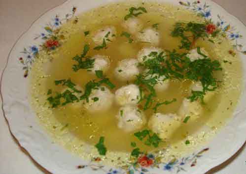 Бульон рыбный с фрикадельками