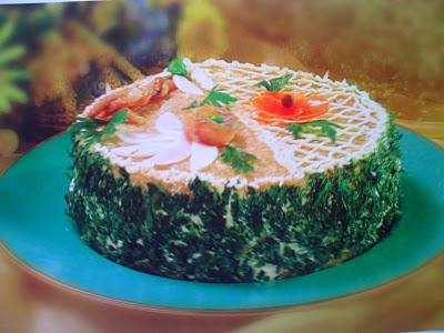 Бутербродный торт с сельдью