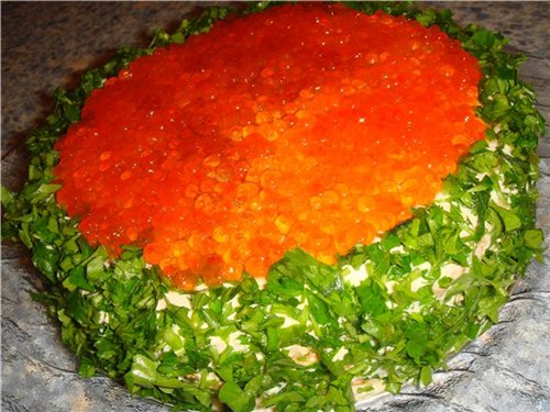 Торт блинчатый с копченой семгой