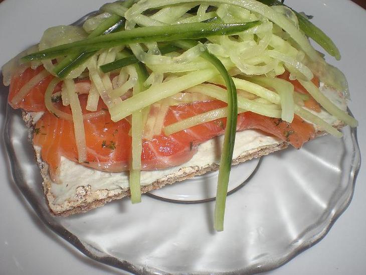 Бутерброды с лососем и сливочным маслом