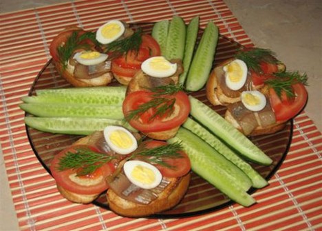 Бутерброды с сельдью