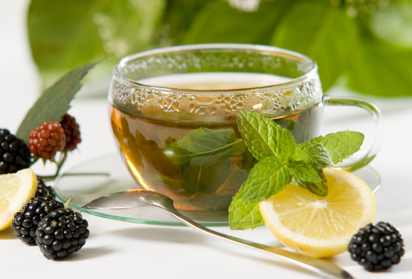 Чай Лимон с ежевикой