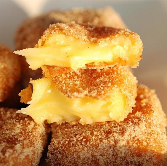 Фаршированные яблоки с ванильным кремом