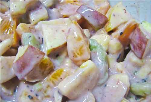 Салат мандариновый с орехами