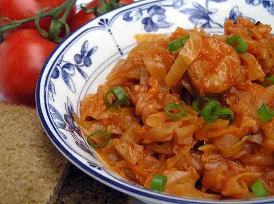 Капуста тушеная для детей от 3 до 10 лет