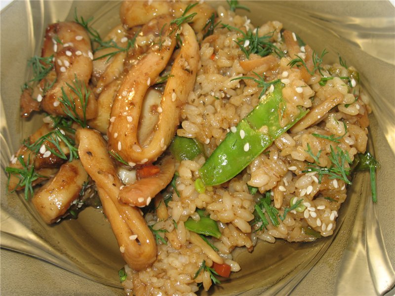 Каша рисовая с кунжутным маслом