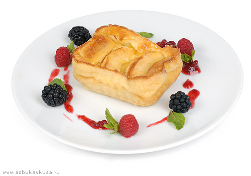 Флан с яблоками