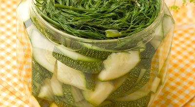 Кабачки соленые с уксусом
