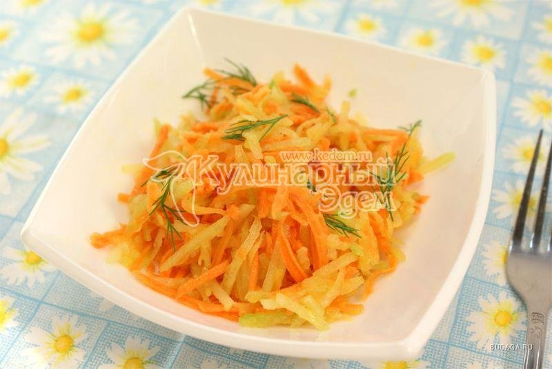 Салат из хрена и моркови с яблоками