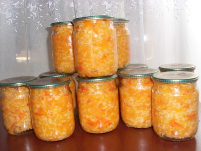 Салат с рисом на зиму