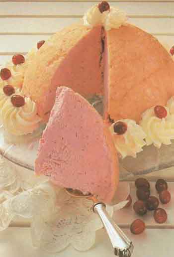 Творожно-клюквенное мороженое