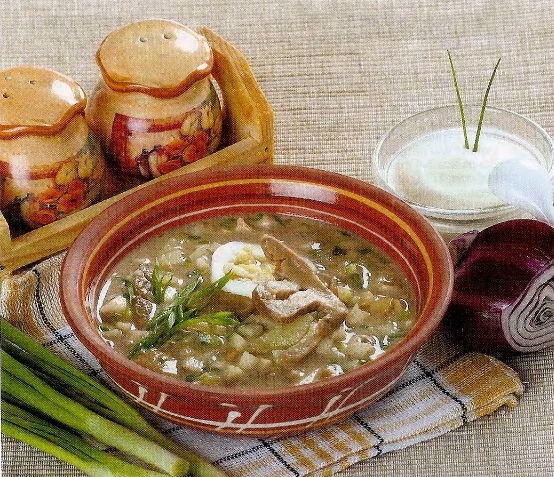 Окрошка с грибами