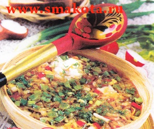 Окрошка уральская с рыбой