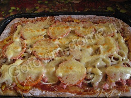 Пицца с шампиньонами