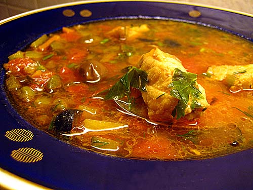 Солянка рыбная с грибами