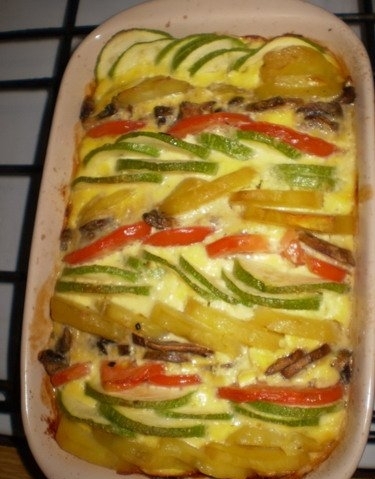 Рагу из кольраби, грибов и картофеля