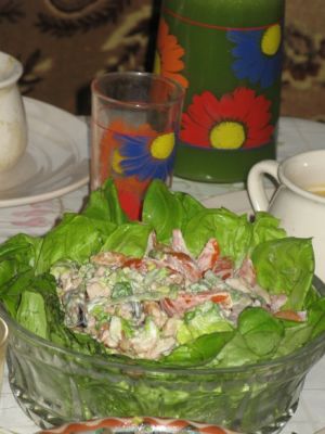 Салат-коктейль со спаржей и апельсинами