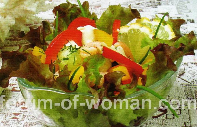 Салат-коктейль с креветками