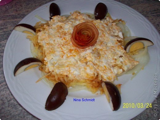 Салат Оригинальный с кальмарами