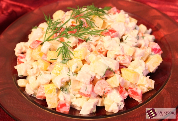 Салат с индейкой