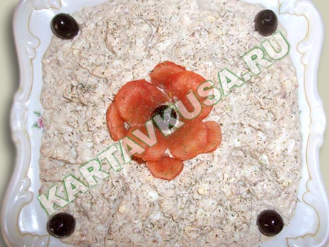 Салат рыбный с рисом