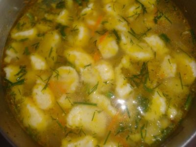 Суп с клецками