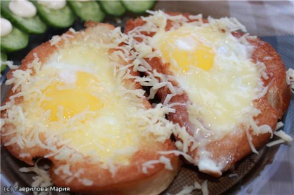 Бутерброды Гнездо с овощами