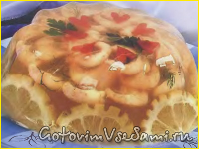 Креветки заливные