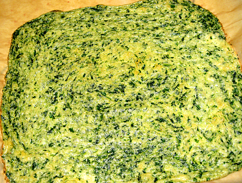 Паштет из креветок и лосося со шпинатом и грибами