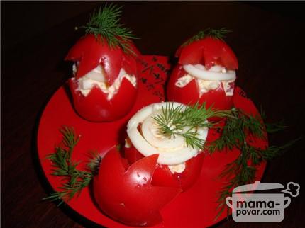 Помидоры, фаршированные кальмарами