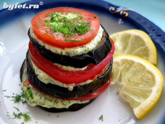 Башенки из баклажанов