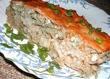 Телятина, запеченная с куриным филе