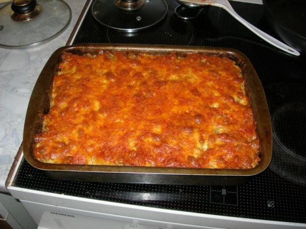 Картофельная запеканка с жареной курицей и сыром