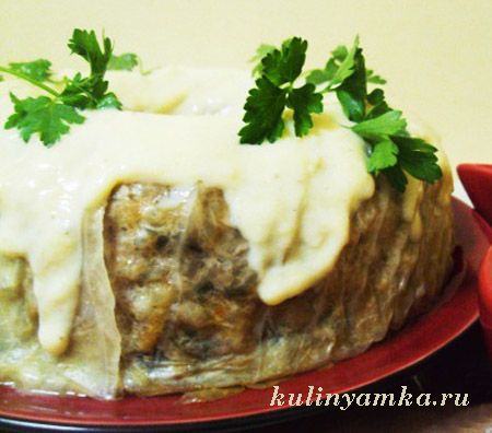 Слоеная капустная запеканка