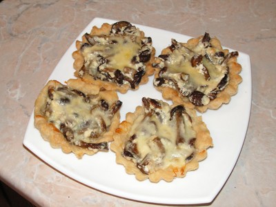 Тарталетки с грибами