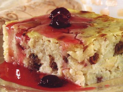 Запеканка рисовая с творогом и фруктами